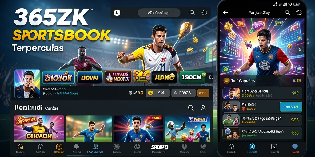 Tampilan menarik dari aplikasi Sportsbook 365ZK yang menyenangkan.