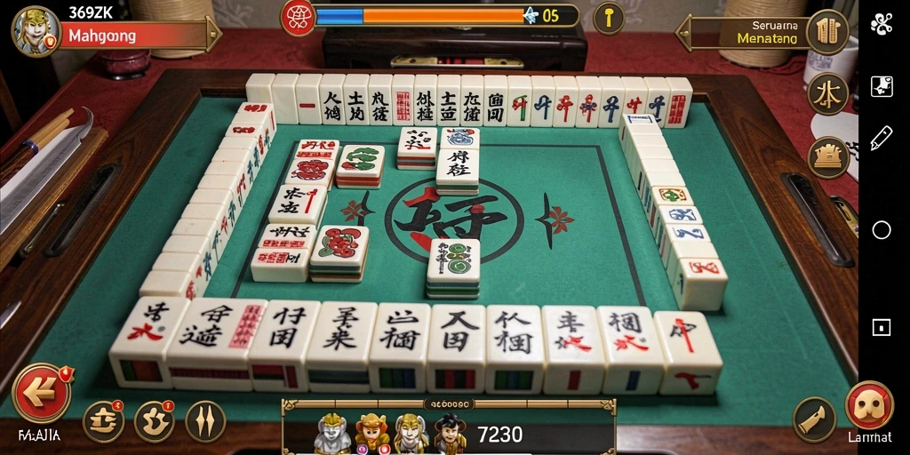 Gambar tampilan permainan Mahjong di 369ZK yang seru.