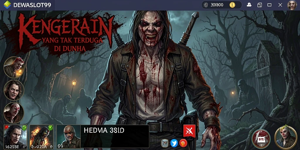 Screenshot gameplay DEWASLOT99 yang menunjukkan momen menyeramkan.