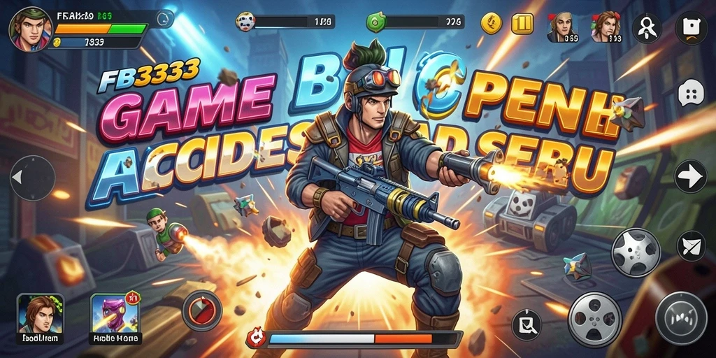Screenshot FB333 menampilkan gameplay Arcade yang penuh aksi dan warna.