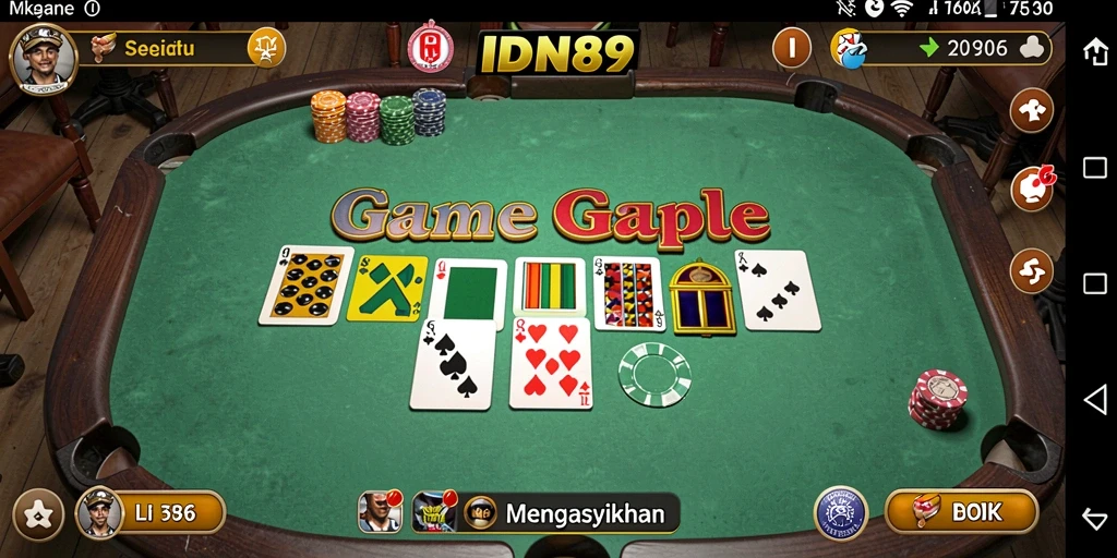Tampilan gameplay seru dari game Gaple IDN89.