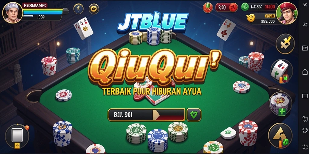 Tampilan utama JTBLUE dengan gameplay QiuQiu yang menarik.