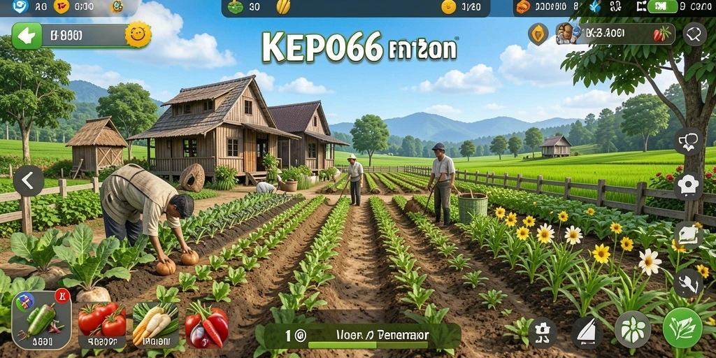 Tangkapan layar permainan KEPO66 menampilkan pengalaman bertani yang menyenangkan.