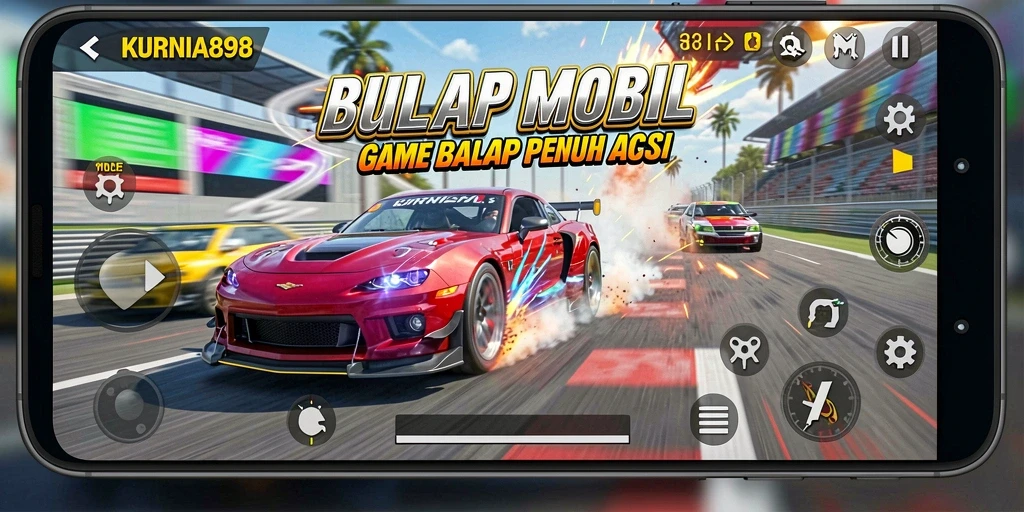 Tampilan gameplay KURNIA898 yang memukau saat balapan.