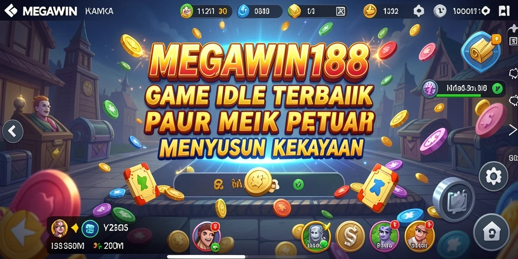 Screenshot gameplay MEGAWIN188 yang menampilkan kemajuan bisnis Idle.