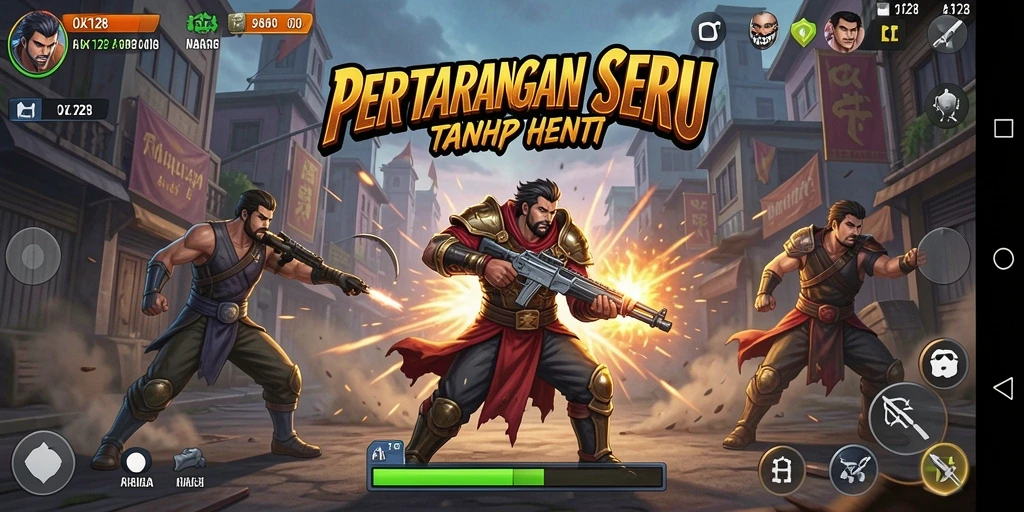 Tampilan gameplay action seru di OLX128.