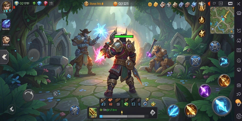 Screenshot gameplay yang penuh aksi dalam QQ1221.