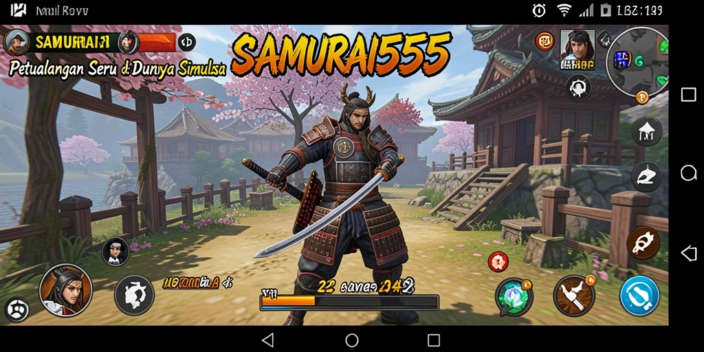Screenshot SAMURAI555 menampilkan aksi seru gameplay simulasi.