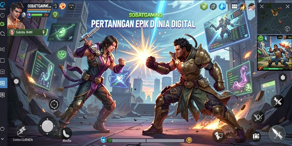 Tangkapan layar pertarungan epik dalam SOBATGAMING.