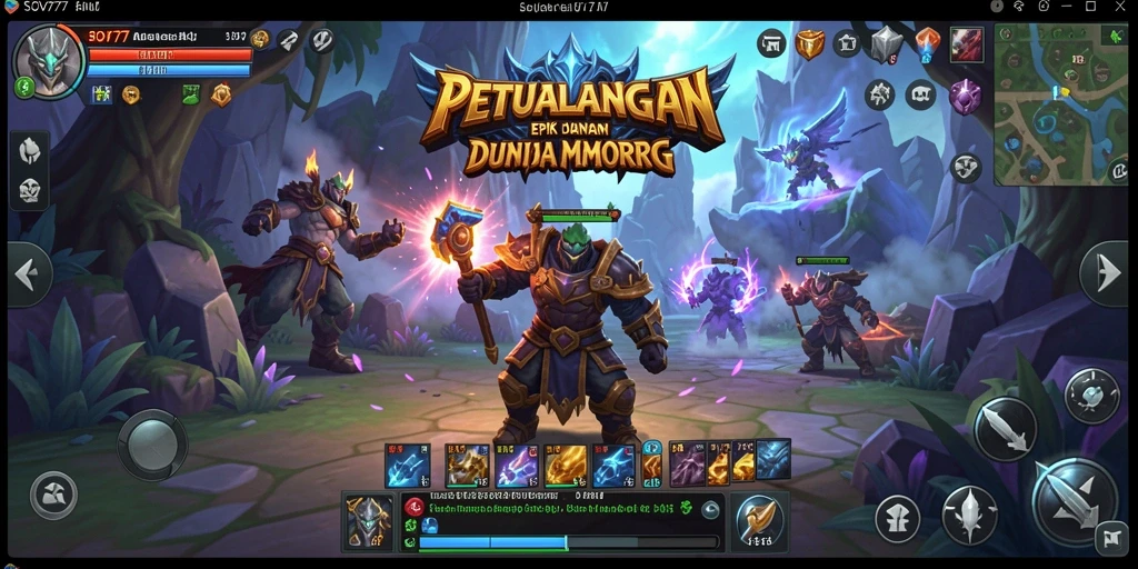 Tampilan gameplay SOV777 yang menakjubkan dalam pertempuran MMORPG.