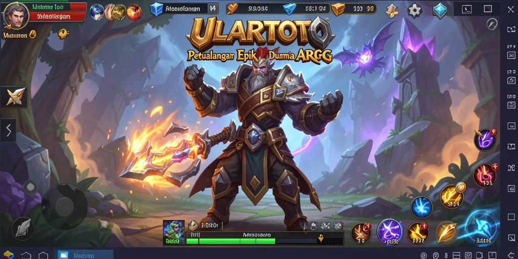 Tangkapan layar mengungkapkan pertarungan epik dalam game ARPG.