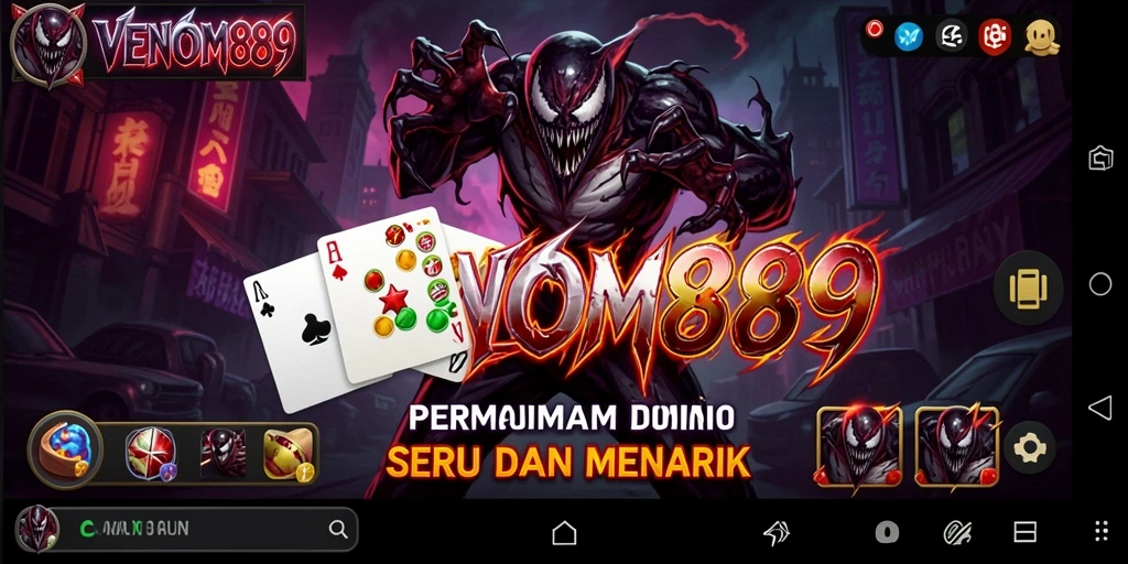 Tampilan menarik dari gameplay Domino di VENOM889.