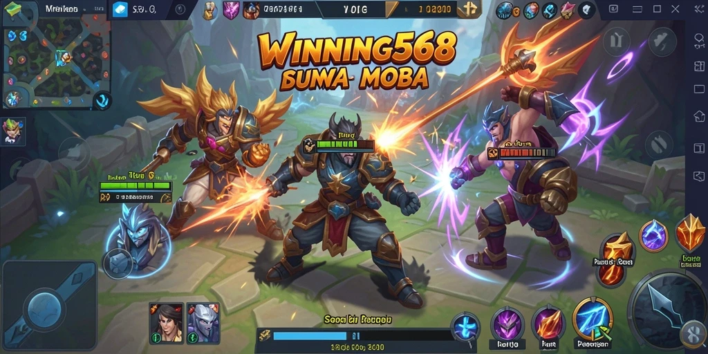 Tangkapan layar menunjukkan pertarungan epik di <strong>WINNING568</strong> dengan gameplay yang intens.
